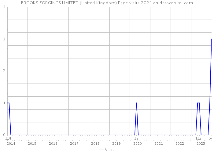 BROOKS FORGINGS LIMITED (United Kingdom) Page visits 2024 
