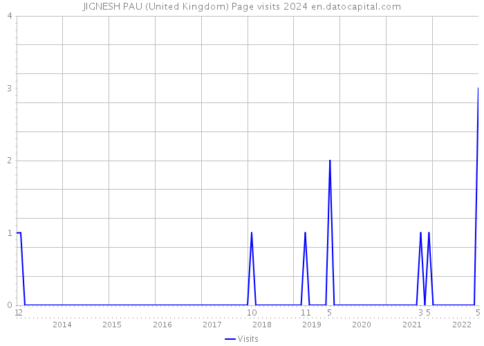 JIGNESH PAU (United Kingdom) Page visits 2024 