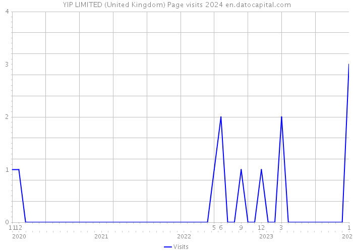YIP LIMITED (United Kingdom) Page visits 2024 