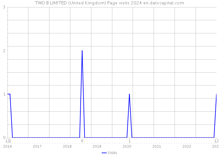 TWO B LIMITED (United Kingdom) Page visits 2024 