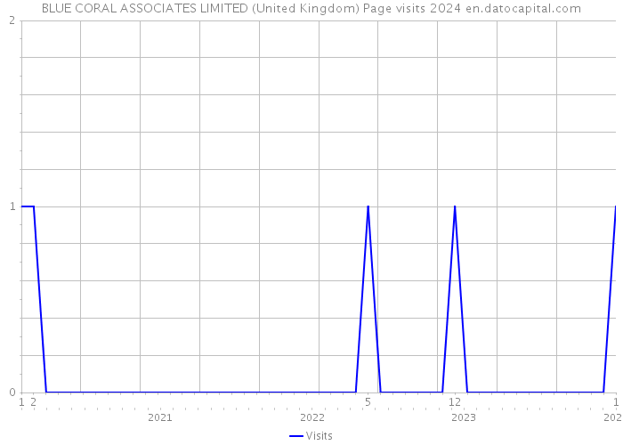 BLUE CORAL ASSOCIATES LIMITED (United Kingdom) Page visits 2024 