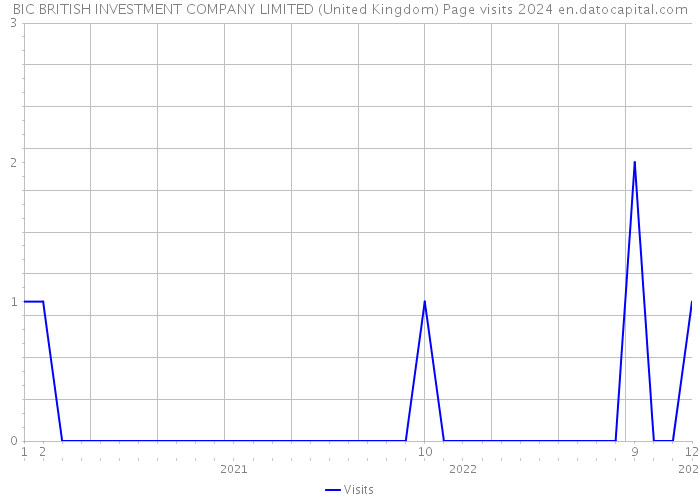 BIC BRITISH INVESTMENT COMPANY LIMITED (United Kingdom) Page visits 2024 