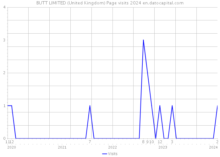 BUTT LIMITED (United Kingdom) Page visits 2024 