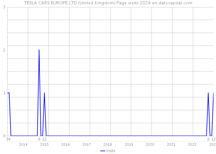 TESLA CARS EUROPE LTD (United Kingdom) Page visits 2024 