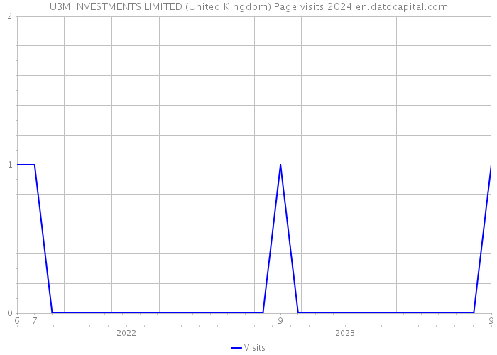 UBM INVESTMENTS LIMITED (United Kingdom) Page visits 2024 
