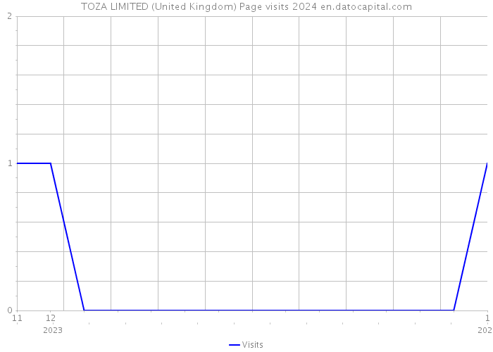 TOZA LIMITED (United Kingdom) Page visits 2024 