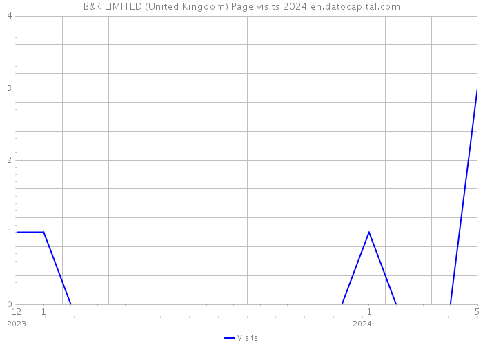 B&K LIMITED (United Kingdom) Page visits 2024 