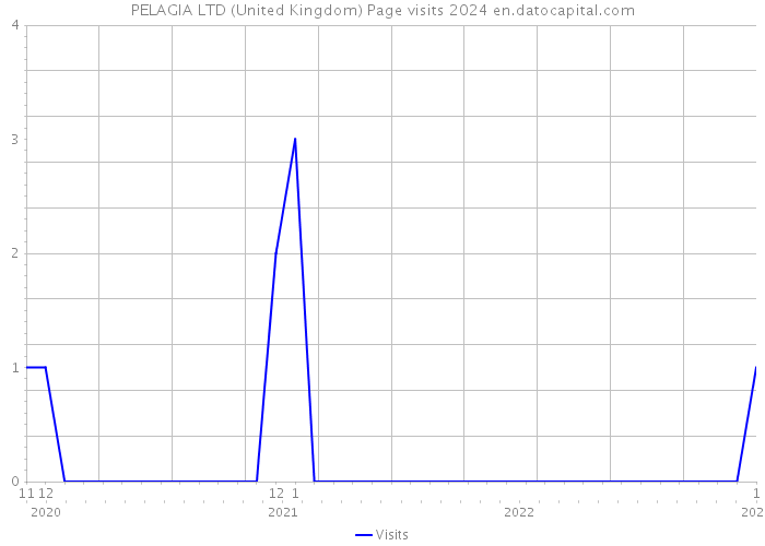 PELAGIA LTD (United Kingdom) Page visits 2024 