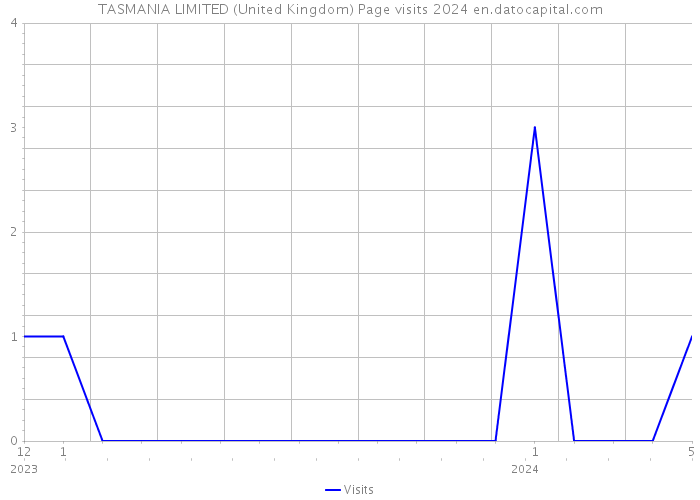 TASMANIA LIMITED (United Kingdom) Page visits 2024 