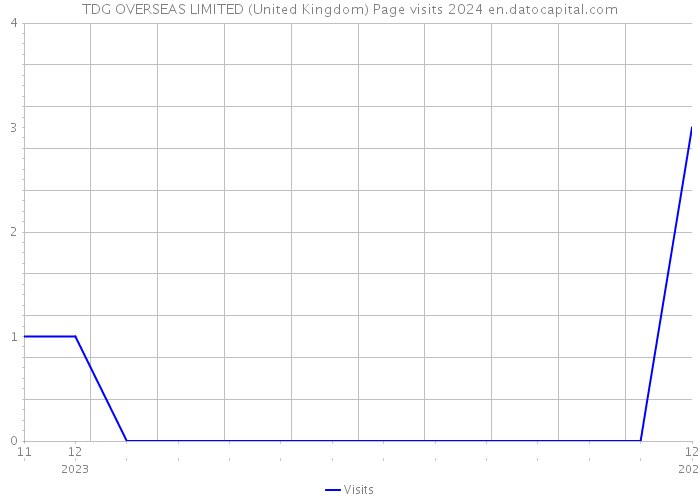 TDG OVERSEAS LIMITED (United Kingdom) Page visits 2024 
