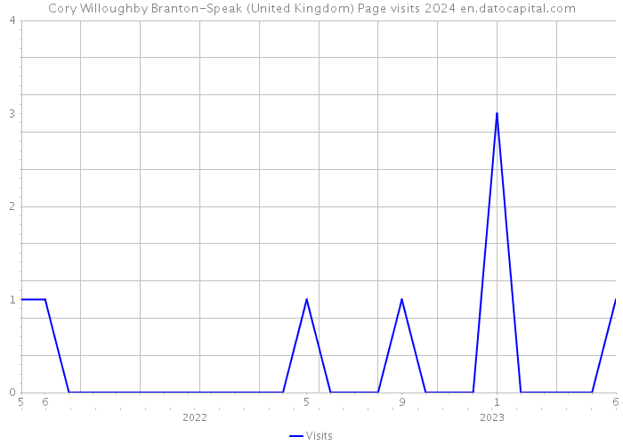Cory Willoughby Branton-Speak (United Kingdom) Page visits 2024 