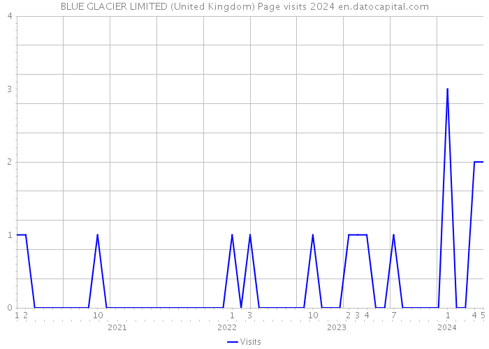 BLUE GLACIER LIMITED (United Kingdom) Page visits 2024 