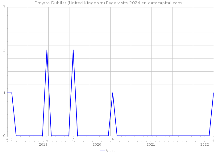 Dmytro Dubilet (United Kingdom) Page visits 2024 