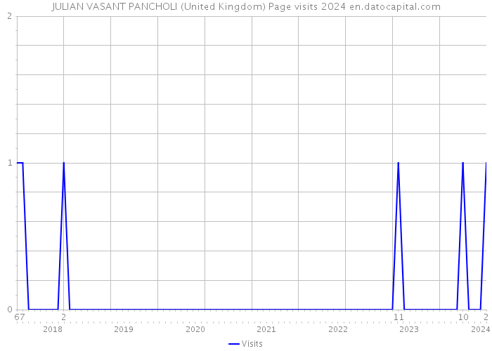 JULIAN VASANT PANCHOLI (United Kingdom) Page visits 2024 