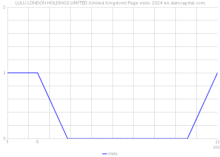 LULU LONDON HOLDINGS LIMITED (United Kingdom) Page visits 2024 