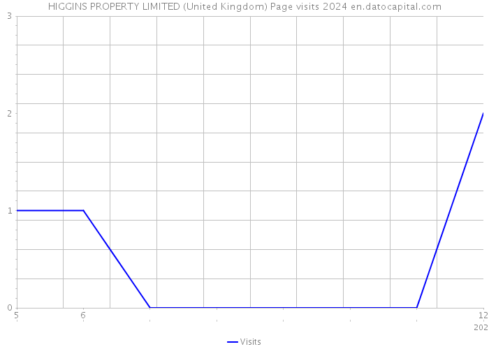 HIGGINS PROPERTY LIMITED (United Kingdom) Page visits 2024 