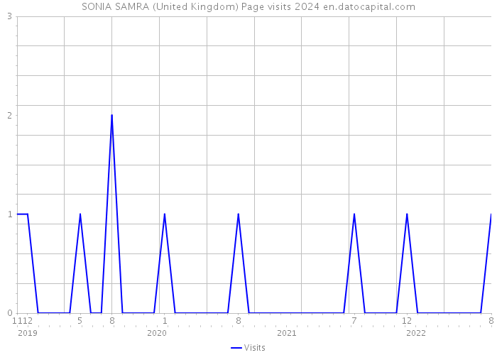 SONIA SAMRA (United Kingdom) Page visits 2024 