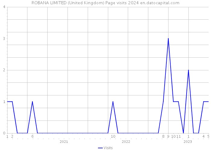 ROBANA LIMITED (United Kingdom) Page visits 2024 