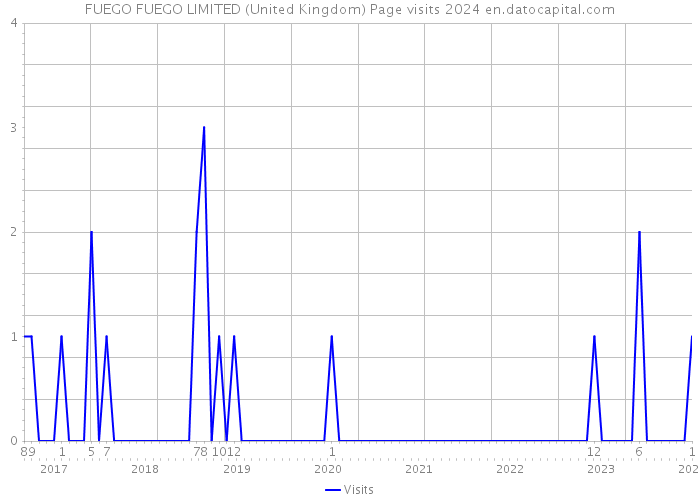 FUEGO FUEGO LIMITED (United Kingdom) Page visits 2024 