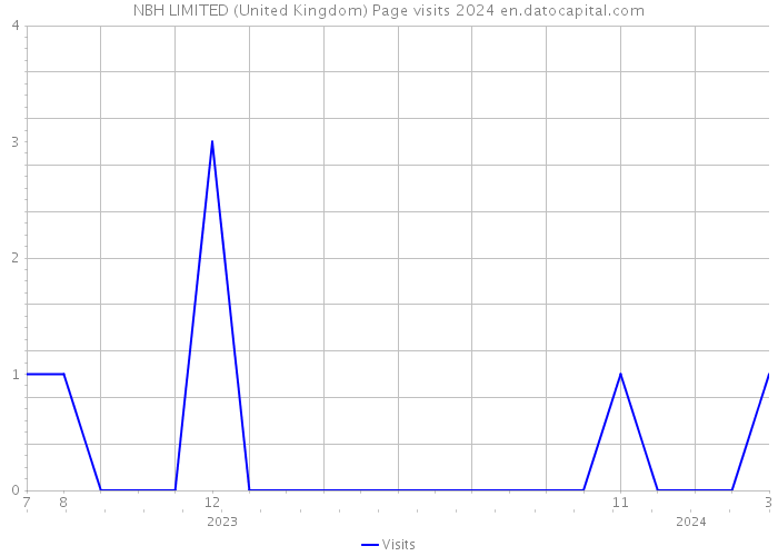 NBH LIMITED (United Kingdom) Page visits 2024 