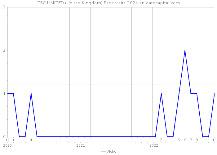 TBC LIMITED (United Kingdom) Page visits 2024 