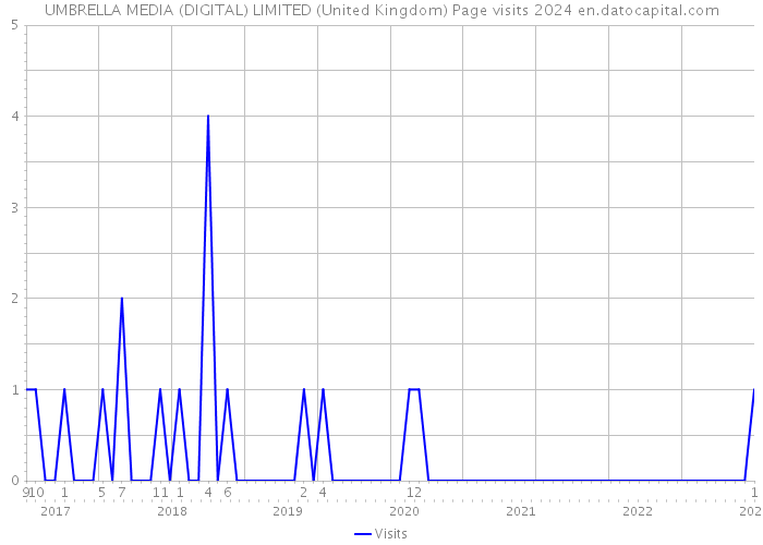 UMBRELLA MEDIA (DIGITAL) LIMITED (United Kingdom) Page visits 2024 