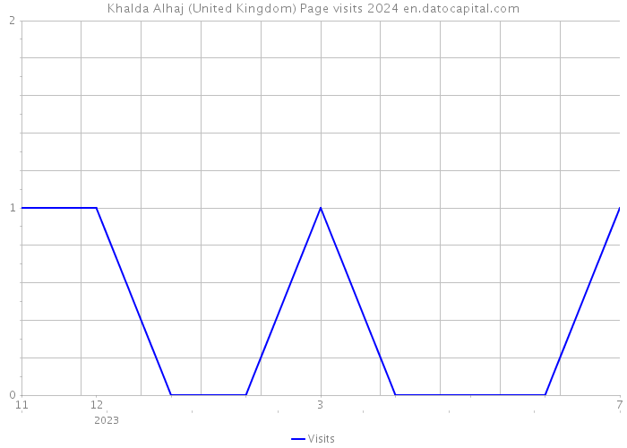 Khalda Alhaj (United Kingdom) Page visits 2024 