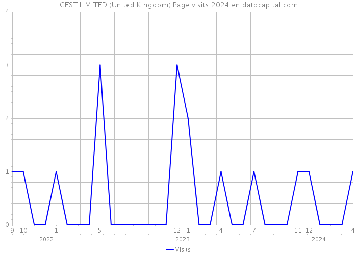 GEST LIMITED (United Kingdom) Page visits 2024 