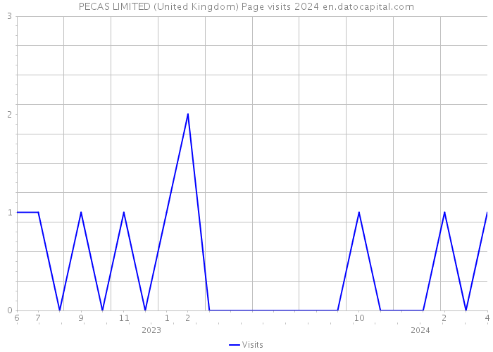 PECAS LIMITED (United Kingdom) Page visits 2024 