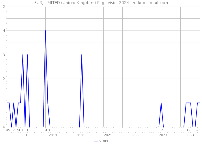 BURJ LIMITED (United Kingdom) Page visits 2024 