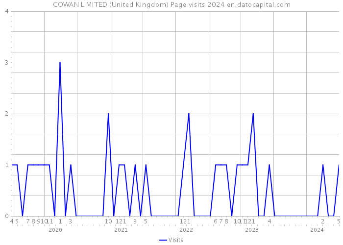 COWAN LIMITED (United Kingdom) Page visits 2024 