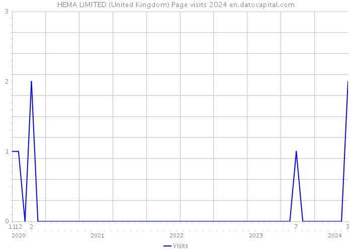 HEMA LIMITED (United Kingdom) Page visits 2024 