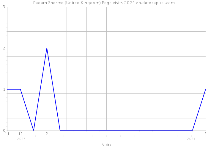 Padam Sharma (United Kingdom) Page visits 2024 
