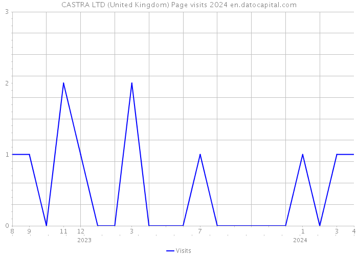 CASTRA LTD (United Kingdom) Page visits 2024 