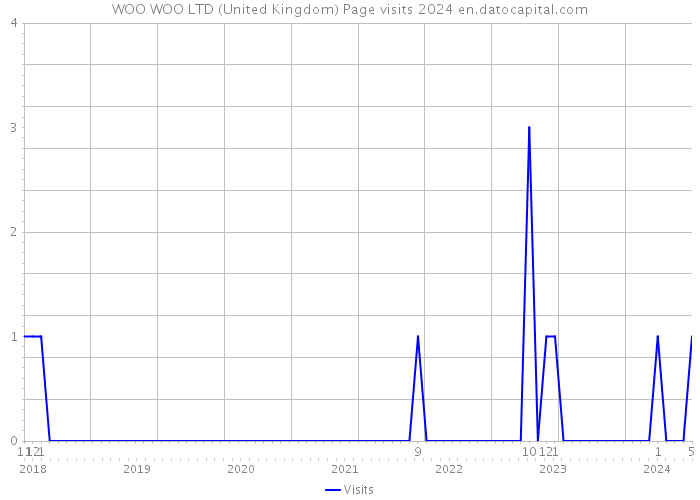 WOO WOO LTD (United Kingdom) Page visits 2024 