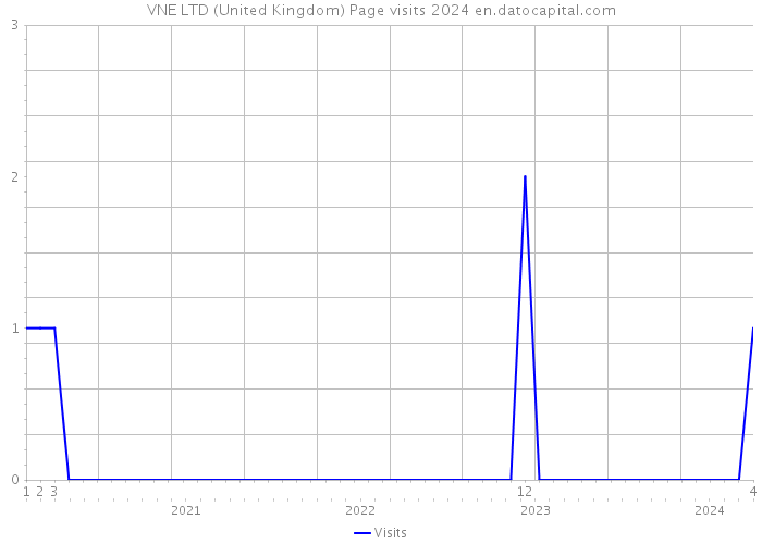 VNE LTD (United Kingdom) Page visits 2024 