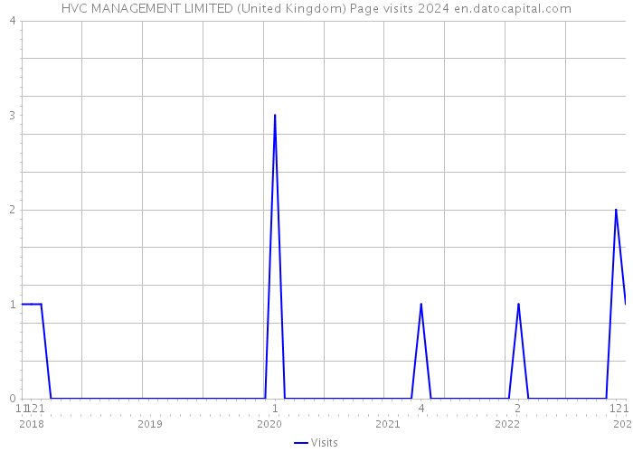 HVC MANAGEMENT LIMITED (United Kingdom) Page visits 2024 
