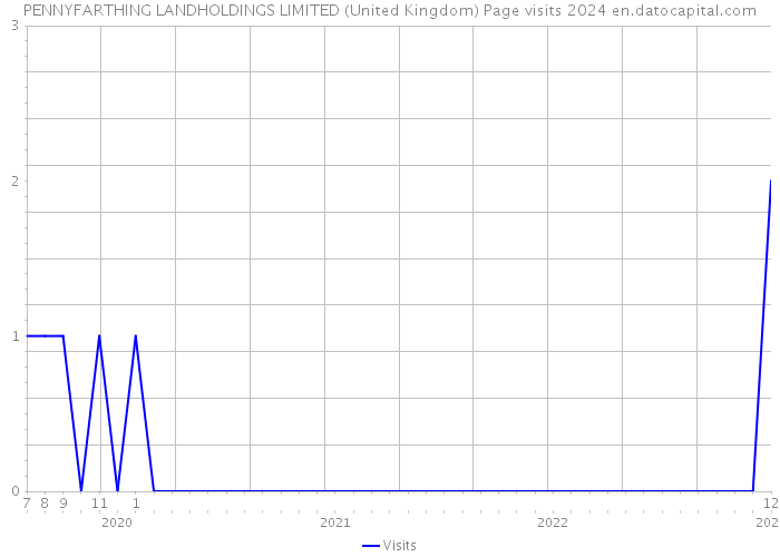 PENNYFARTHING LANDHOLDINGS LIMITED (United Kingdom) Page visits 2024 
