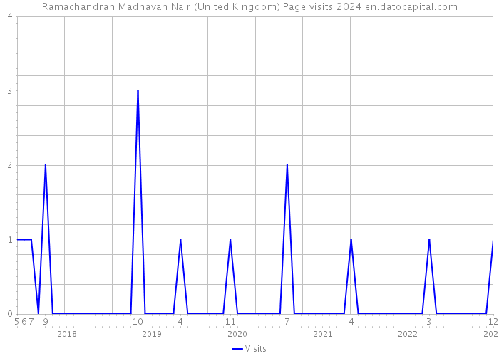 Ramachandran Madhavan Nair (United Kingdom) Page visits 2024 