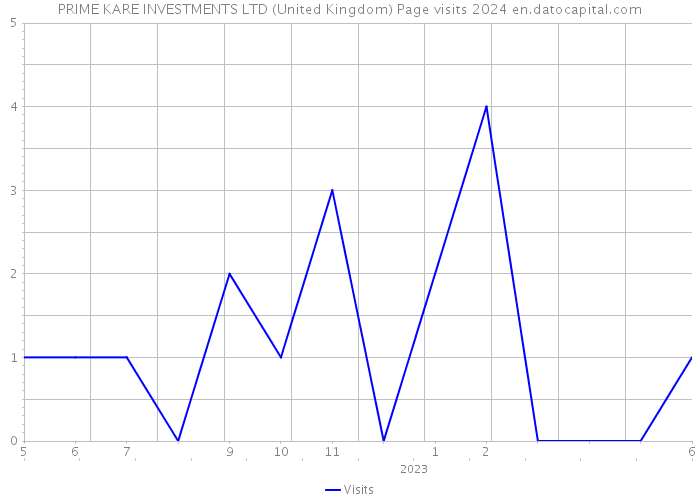 PRIME KARE INVESTMENTS LTD (United Kingdom) Page visits 2024 
