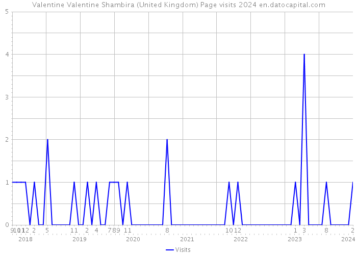 Valentine Valentine Shambira (United Kingdom) Page visits 2024 
