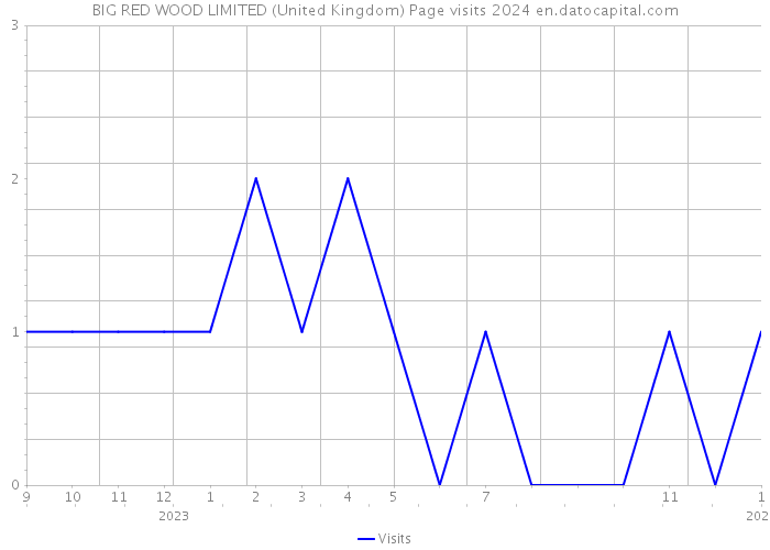 BIG RED WOOD LIMITED (United Kingdom) Page visits 2024 