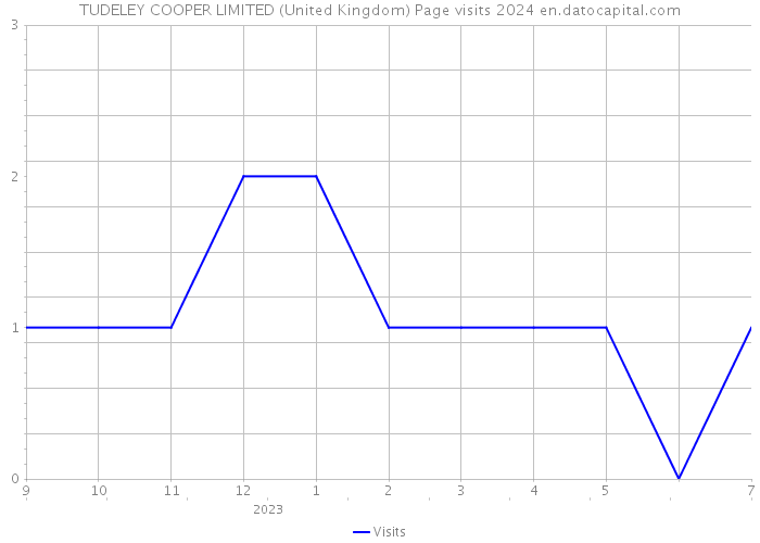 TUDELEY COOPER LIMITED (United Kingdom) Page visits 2024 