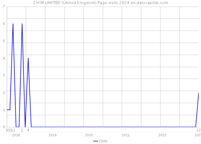 Z H M LIMITED (United Kingdom) Page visits 2024 