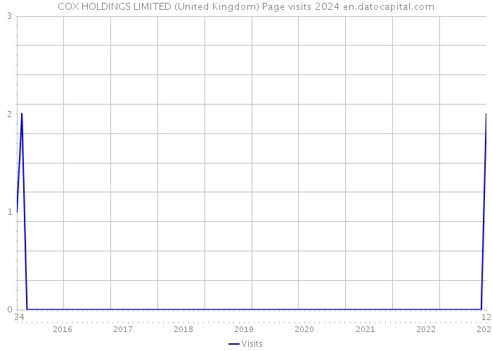 COX HOLDINGS LIMITED (United Kingdom) Page visits 2024 