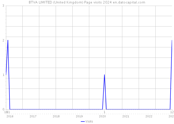 BTVA LIMITED (United Kingdom) Page visits 2024 