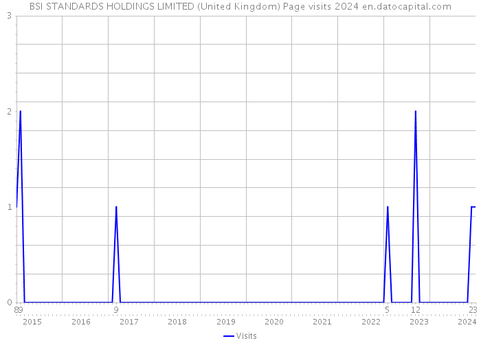 BSI STANDARDS HOLDINGS LIMITED (United Kingdom) Page visits 2024 