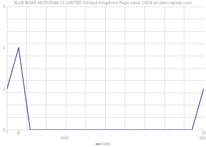 BLUE BOAR MOTORWAYS LIMITED (United Kingdom) Page visits 2024 