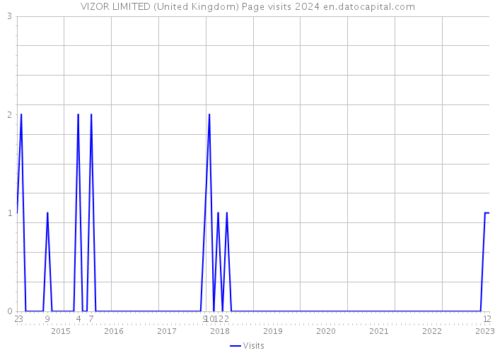 VIZOR LIMITED (United Kingdom) Page visits 2024 