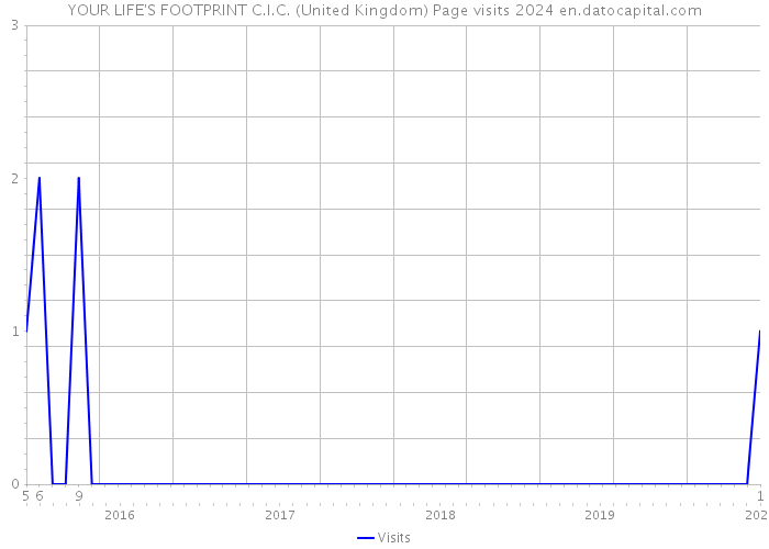 YOUR LIFE'S FOOTPRINT C.I.C. (United Kingdom) Page visits 2024 